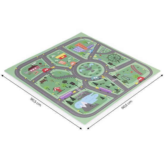 Duża piankowa mata EVA dla dzieci Miasto 90,5x90,5 cm 21 szt. ECOTOYS