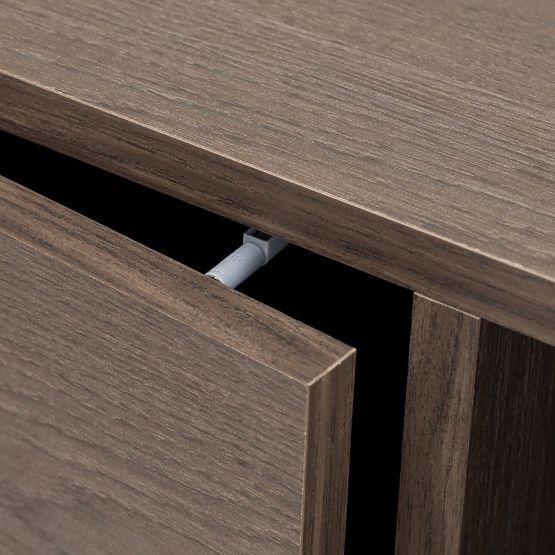 Dwudrzwiowa szafka RTV z szufladą Kanso, Dąb Baltic Storm