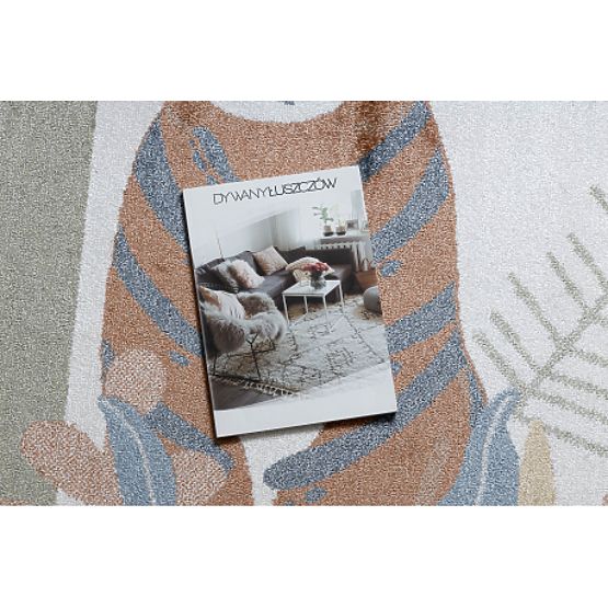 Dywan BONO 8426 Jungle, dzikie zwierzęta kremowy / ciemnozłoty