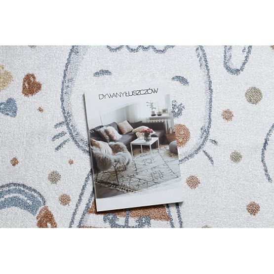 Dywan BONO 8441 okrągły Króliczek marynarz kremowy / niebieski