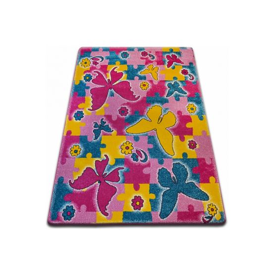Dywan dla dzieci Kids Butterfly różowy