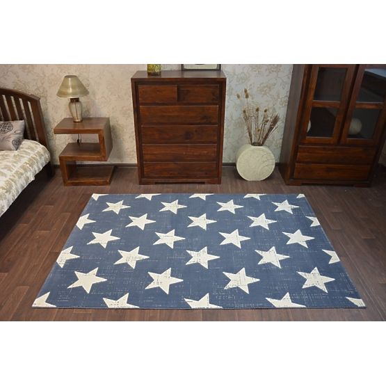 Dywan dziecięcy Gwiazdy - granatowy
