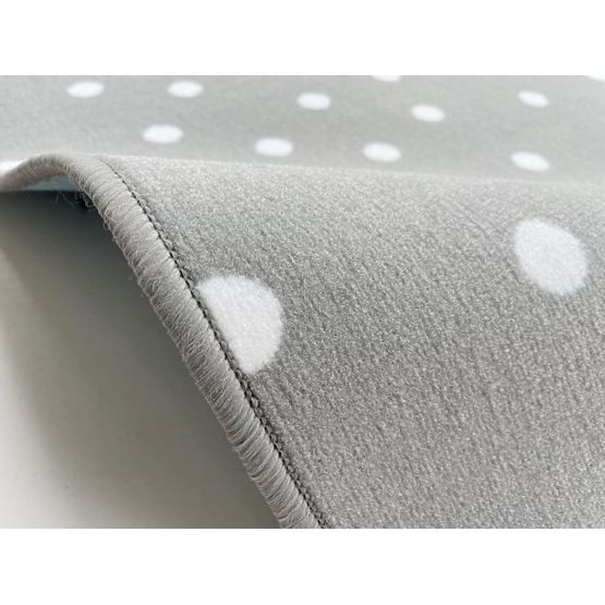 Dywan dziecięcy Kropki - szary