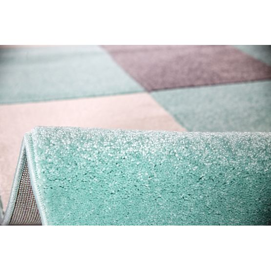 Dywan dziecięcy kwadraty - mięta