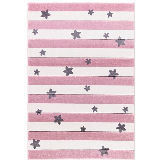 Dywan dziecięcy STARS STRIPES różowy