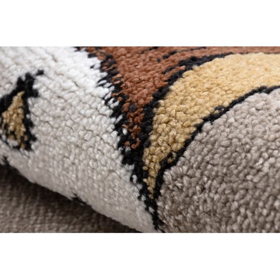 Dywan FUN Forester dla dzieci, zwierzęta, leśny beżowy