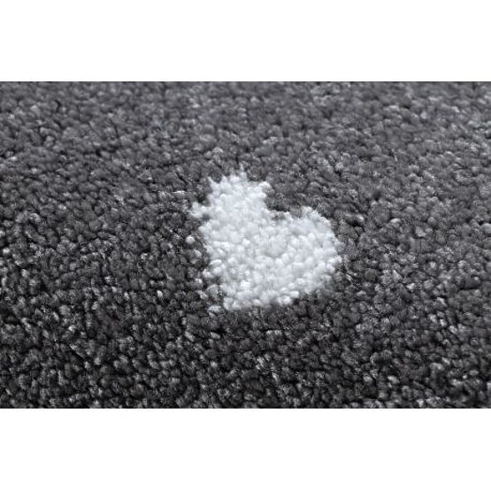 Dywan PETIT FLAMINGI, SERCE, szary