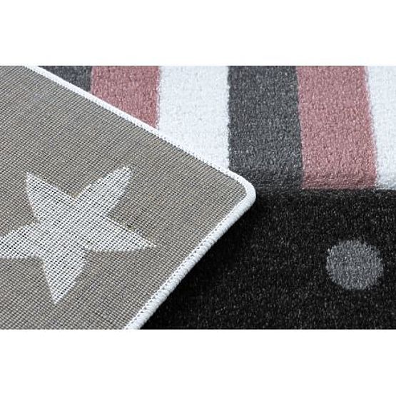 Dywan PETIT MAŁY, SERCE, GWIAZDY, różowy