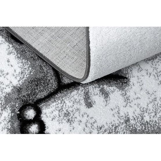 Dywan PETIT SŁOŃ Z TRĄBĄ, SŁONIK, GWIAZDY, szary