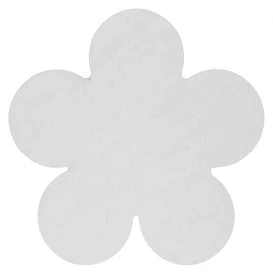 Dywan prany SHAPE 3106 Kwiat Shaggy - kość słoniowa pluszowy, antypoślizgowy