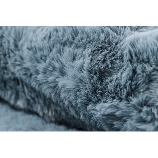 Dywan prany SHAPE 3148 Gwiazda Shaggy - niebieski pluszowy, antypoślizgowy