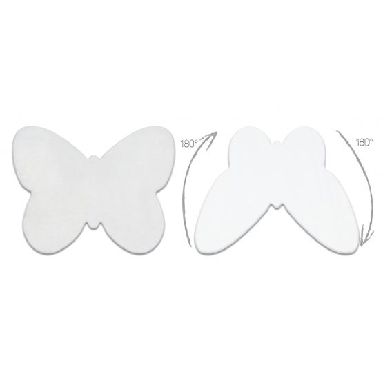 Dywan prany SHAPE 3150 Motyl Shaggy - kość słoniowa pluszowy, antypoślizgowy