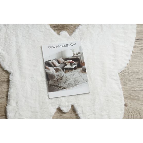 Dywan prany SHAPE 3150 Motyl Shaggy - kość słoniowa pluszowy, antypoślizgowy