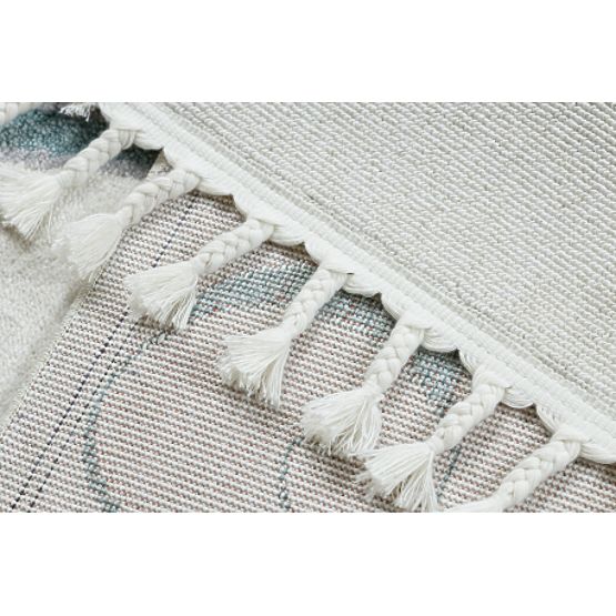 Dywan YOYO GD49 biały / szary - Jednorożec dla dzieci, strukturalny, sensoryczne Frędzle