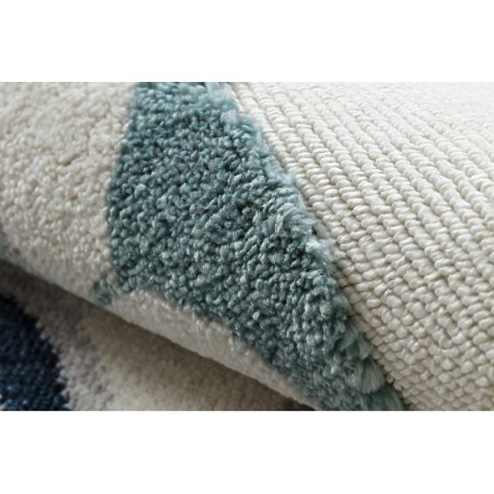 Dywan YOYO GD49 biały / szary - Jednorożec dla dzieci, strukturalny, sensoryczne Frędzle