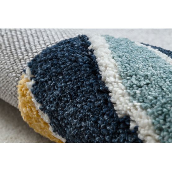 Dywan YOYO GD50 szaro / biały - Miś dla dzieci, strukturalny, sensoryczny Frędzle