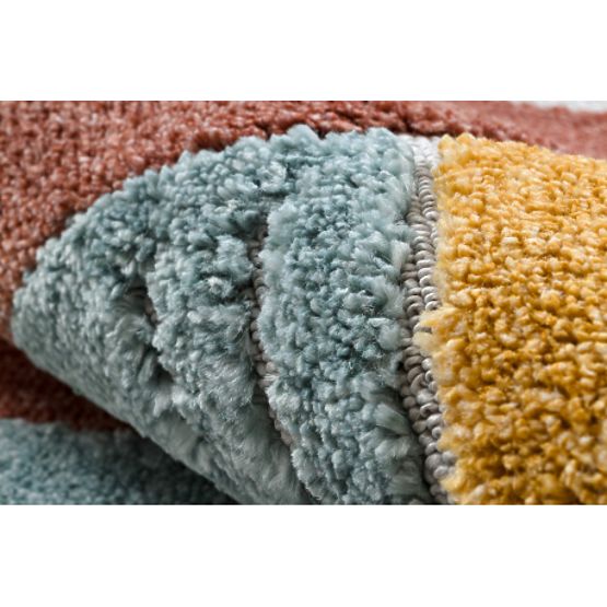 Dywan YOYO GD55 szaro/niebieski - gwiazdy, rakieta dla dzieci, strukturalny, sensoryczny Frędzle