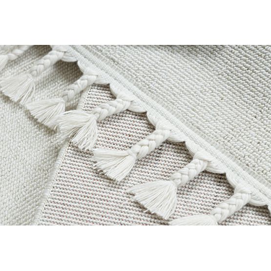 Dywan YOYO GD80 biały / szary - Tygr dla dzieci, strukturalny, sensoryczny Frędzle