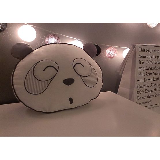 Dziecięca 2-elementowa pościel Panda - siwy