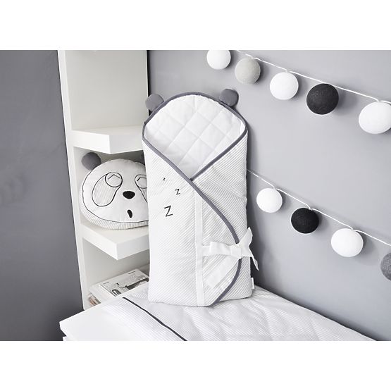 Dziecięca 2-elementowa pościel Panda - siwy