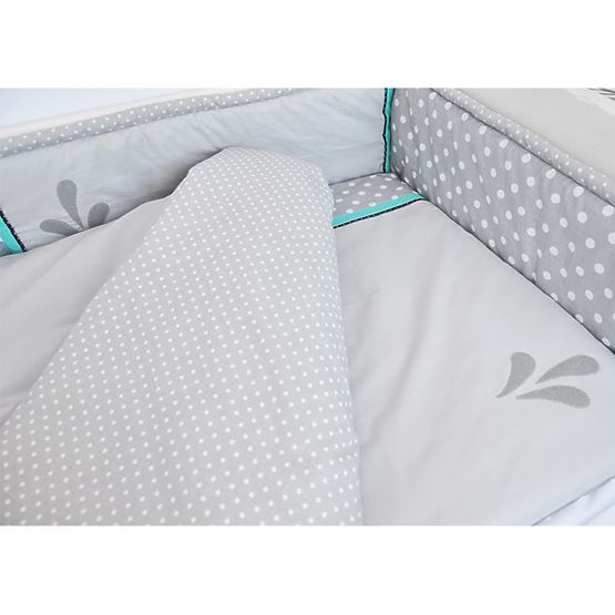 Dziecięca 3-elementowa pościel Słonik szara
