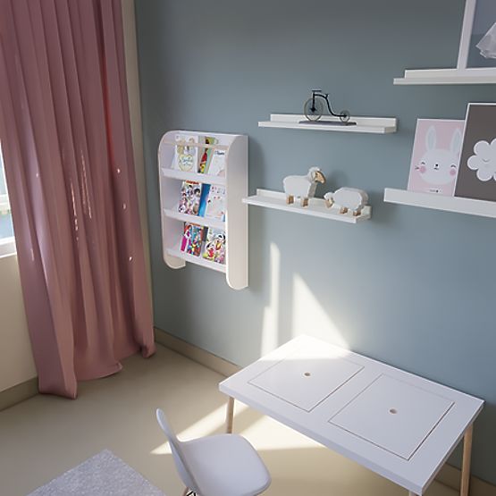 Dziecięca biblioteczka 74,5 x 49 cm - półki na książki