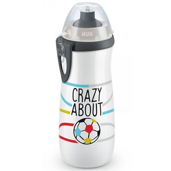 Dziecięca butelka NUK Sports Cup Football 450 ml siwy