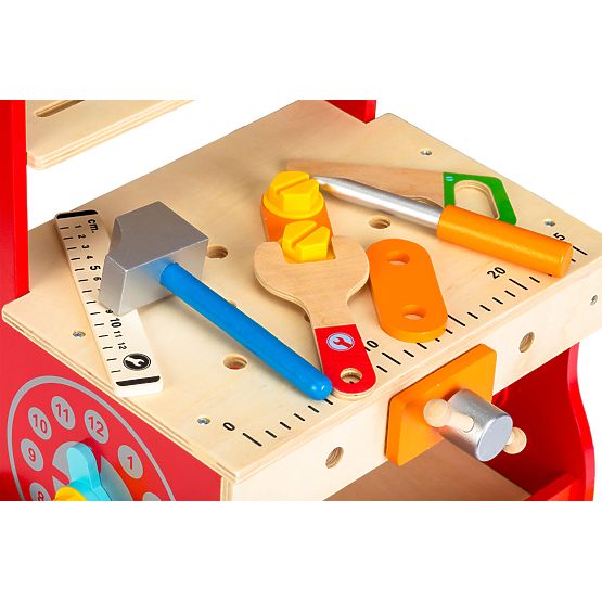 Dziecięca drewniane dílnička z kółkami