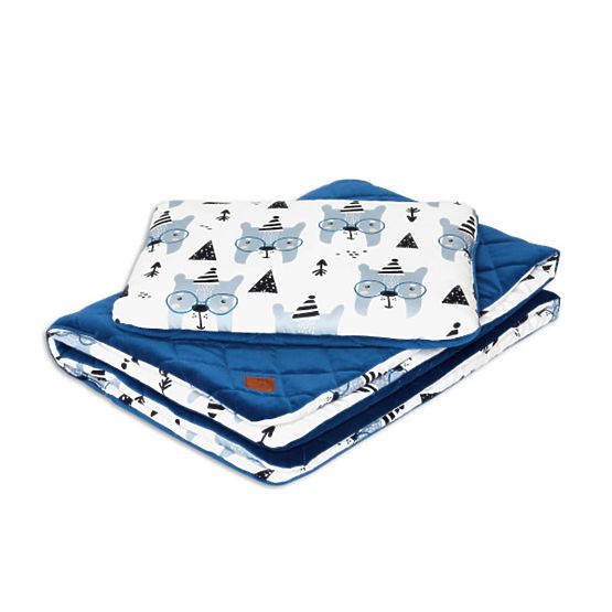 Dziecięca koc i poduszka Bear Face