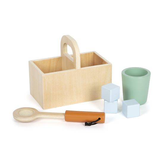 Dziecięca kuchnia industrialna z wyspą kuchenną