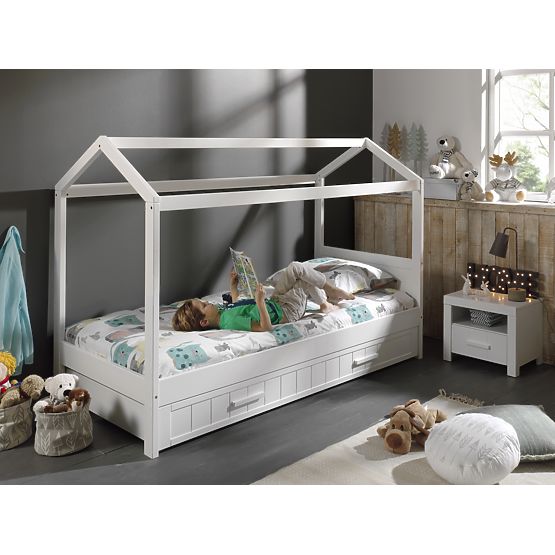 Dziecięca łóżko dom Erik - biała