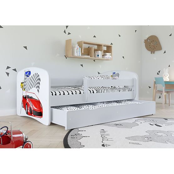 Dziecięca łóżko z bariera - Ferrari