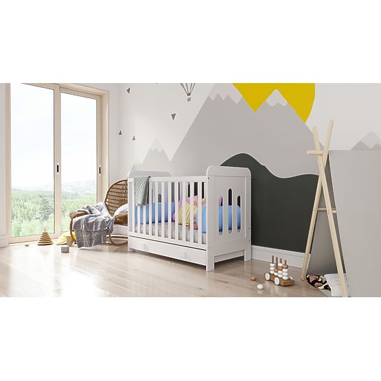 Dziecięca łóżko Zuza 140x70 cm z otomana side-płyta