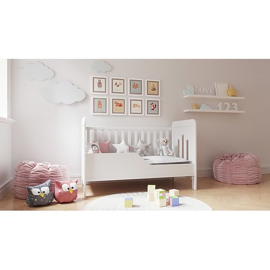 Dziecięca łóżko Zuza 140x70 cm z otomana side-płyta