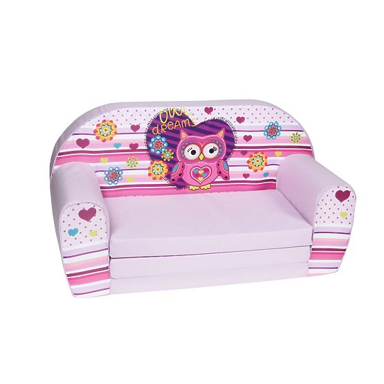 Sofa dla dzieci Sowa - fioletowa