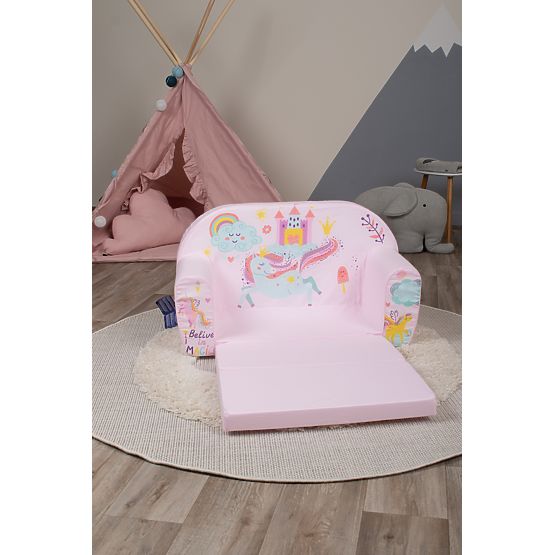 Sofa dziecięca Magic unicorn - różowa