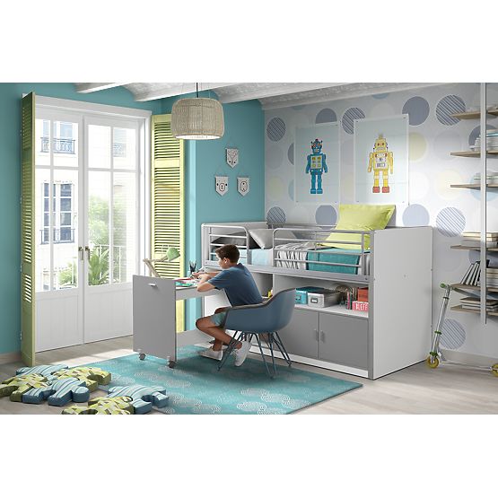 Dziecięca wielofunkcyjne łóżko Bonny siwy