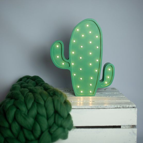 Dziecięce drewniane lampa LED lampa Kaktus
