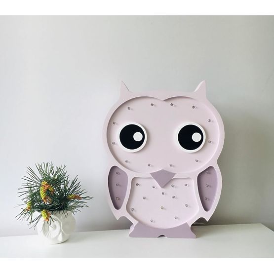 Dziecięce drewniane lampa LED lampa Sova