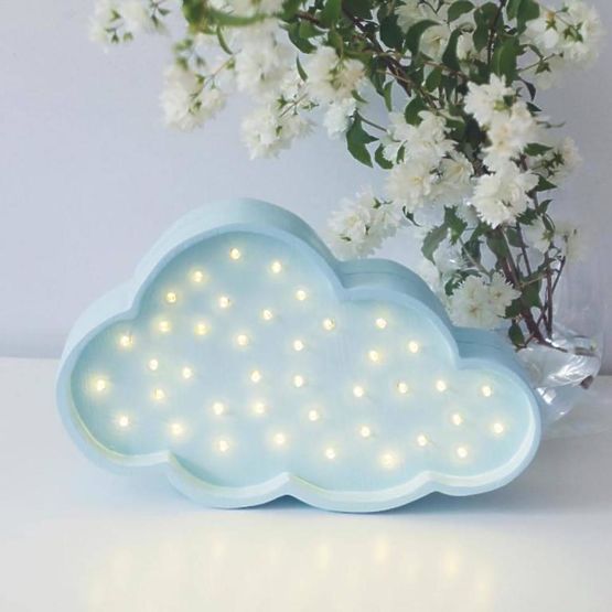 Dziecięce drewniane lampa Obláček - niebieskie