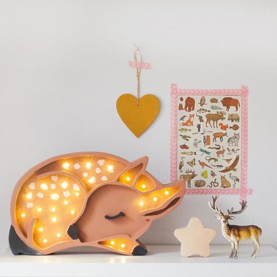 Dziecięce drewniane lampa Srnka