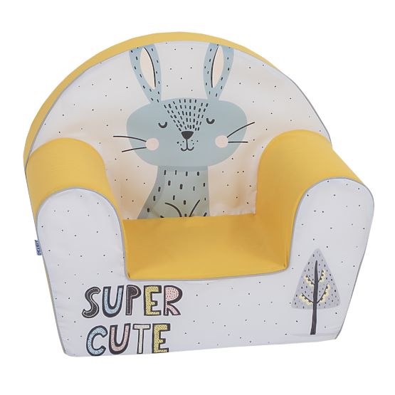 Dziecięce krzesełko Bunny dziewczyna - żółto-biały