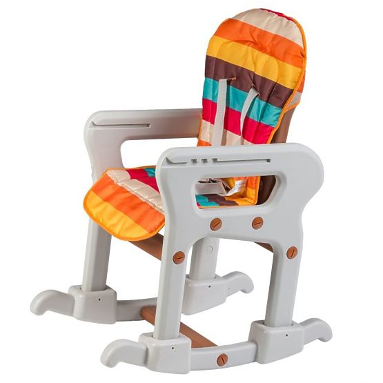 Dziecięce krzesełko do karmienia 3w1 - brązowe