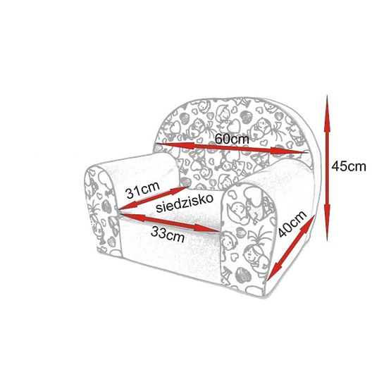 Dziecięce krzesełko Koty - ciemno-szary