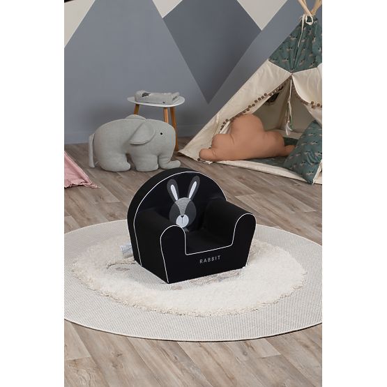 Dziecięce krzesełko Królik - czarne