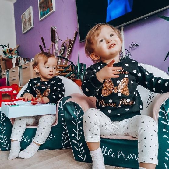 Krzesełko dziecięce Bunny Ballerina - biało-różowe
