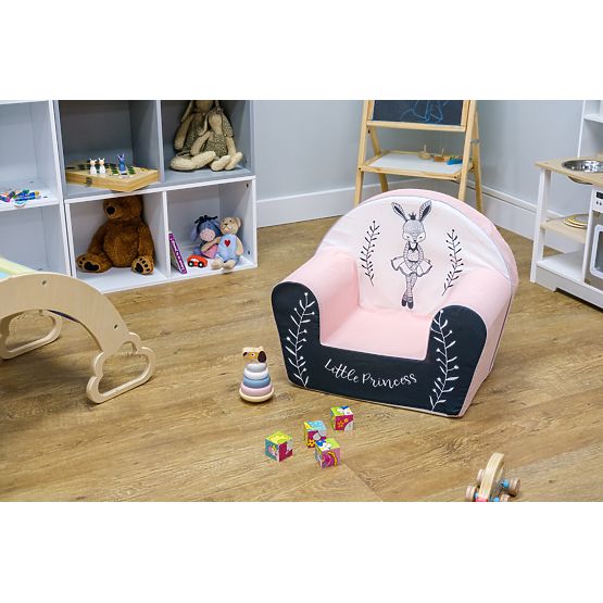 Krzesełko dziecięce Bunny Ballerina - biało-różowe