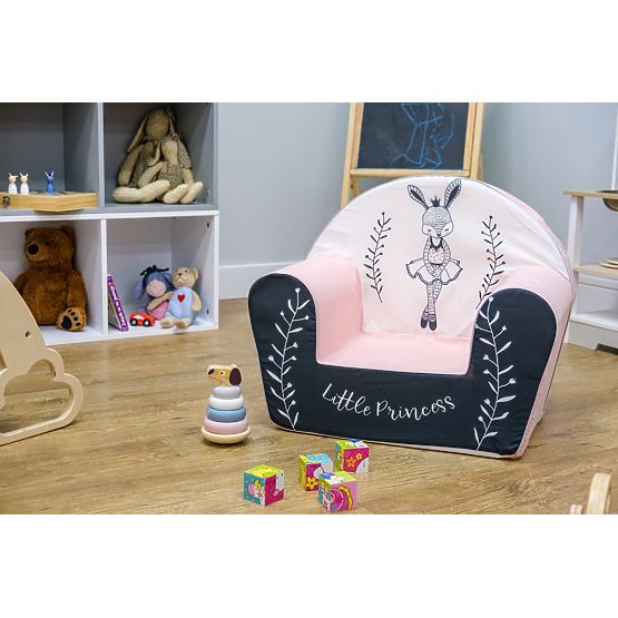 Krzesełko dziecięce Bunny Ballerina - biało-różowe