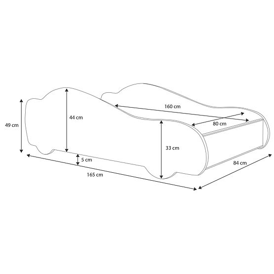 Dziecięce łóżko samochód Spider 160x80