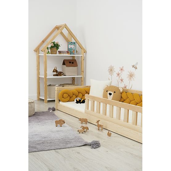 Niskie łóżko dziecięce Montessori Meadow - naturalne